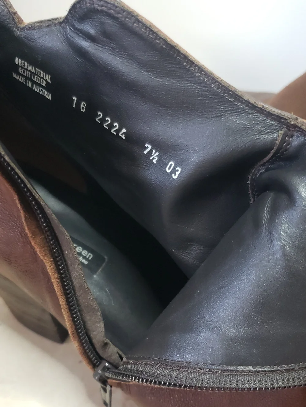 Paul Green Women’s Brown Leather Ankle Boots with Block Heel 10US